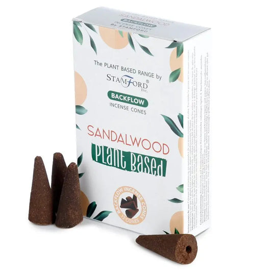 Plant Based Backflow Incense Cones - Sandalwood by Ninja Aromatherapy incense cones for aromatherapy.
