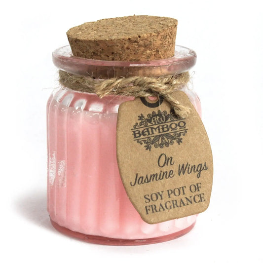 On Jasmine Wings Soy Pot of Fragrance Candles Soy Pot of Fragrance Candle from China with essential oils soy wax candle