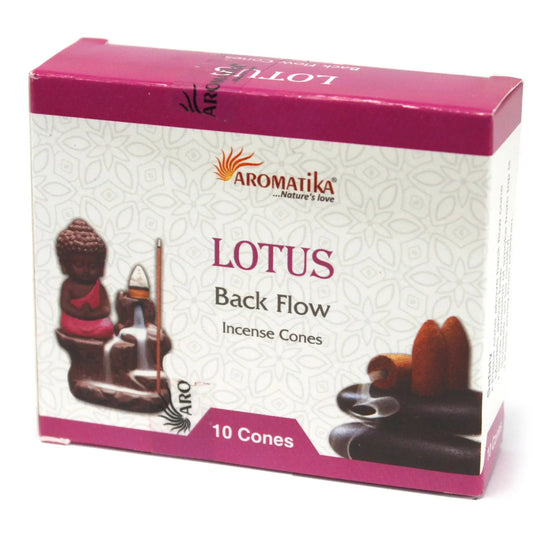 Aromatica Backflow Incense Cones - Lotus by Ninja Aromatherapy incense cones for aromatherapy.