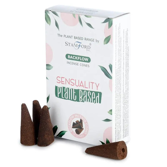Plant Based Backflow Incense Cones - Sensuality by Ninja Aromatherapy incense cones for aromatherapy.