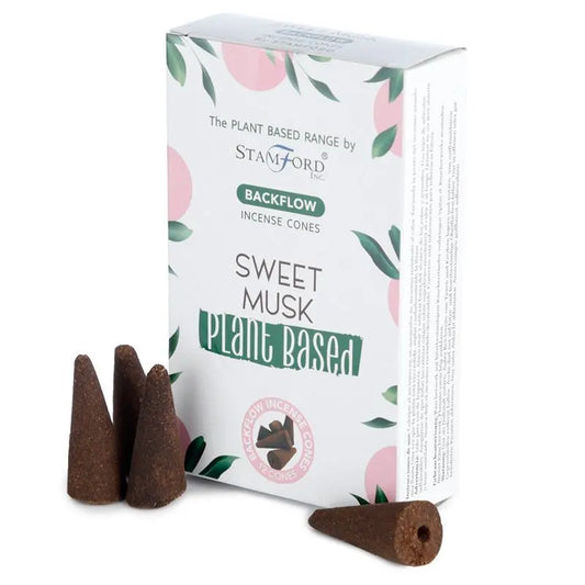 Plant Based Backflow Incense Cones - Sweet Musk by Ninja Aromatherapy incense cones for aromatherapy.
