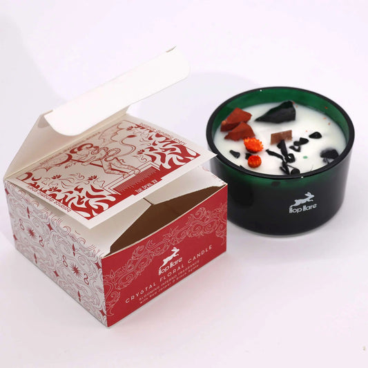 Hop Hare Crystal Magic Flower Candle - The Devil Ninja Aromatherapy