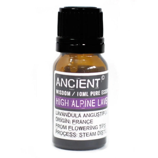 High Alpine Lavender Essential Oil 10ml Amber Glass Bottle with Built-In Drop Reducer – Relaxing and Healing