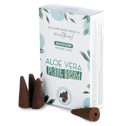 Plant Based Backflow Incense Cones - Aloe Vera by Ninja Aromatherapy incense cones for aromatherapy.