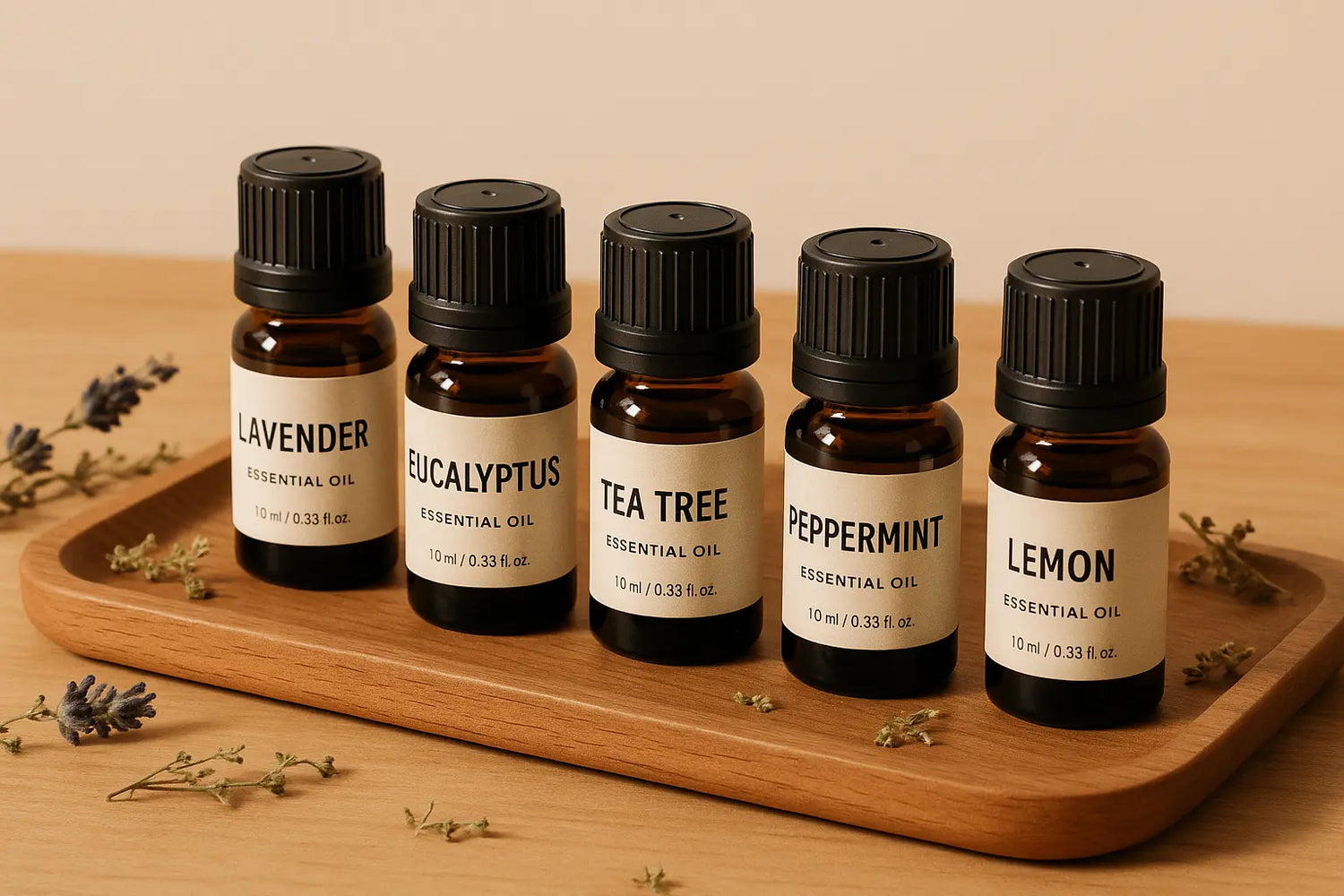10ml essential oil bottles collection for aromatherapy and personal care