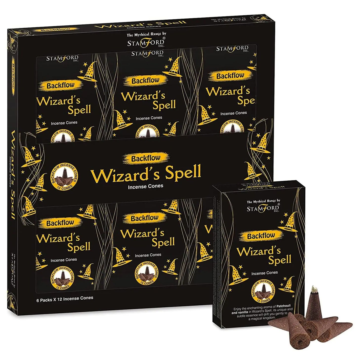 Mythical Backflow Cones - Wizard Spell by Ninja Aromatherapy incense cones for aromatherapy.