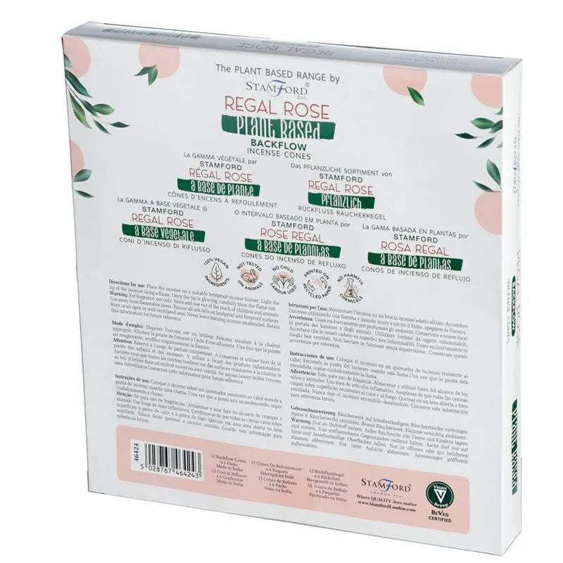 Plant Based Backflow Incense Cones - Regal Rose Ninja Aromatherapy