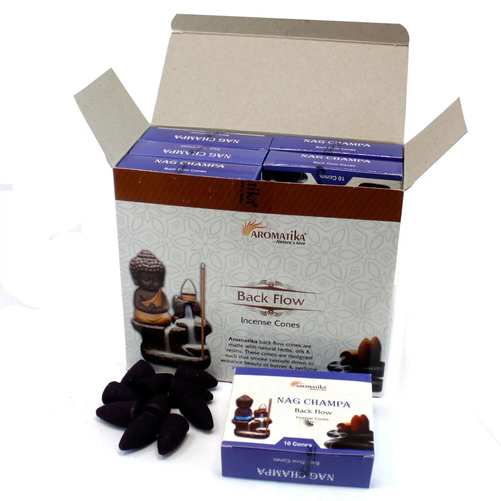 Aromatica Backflow Incense Cones - Nag Champa Ninja Aromatherapy