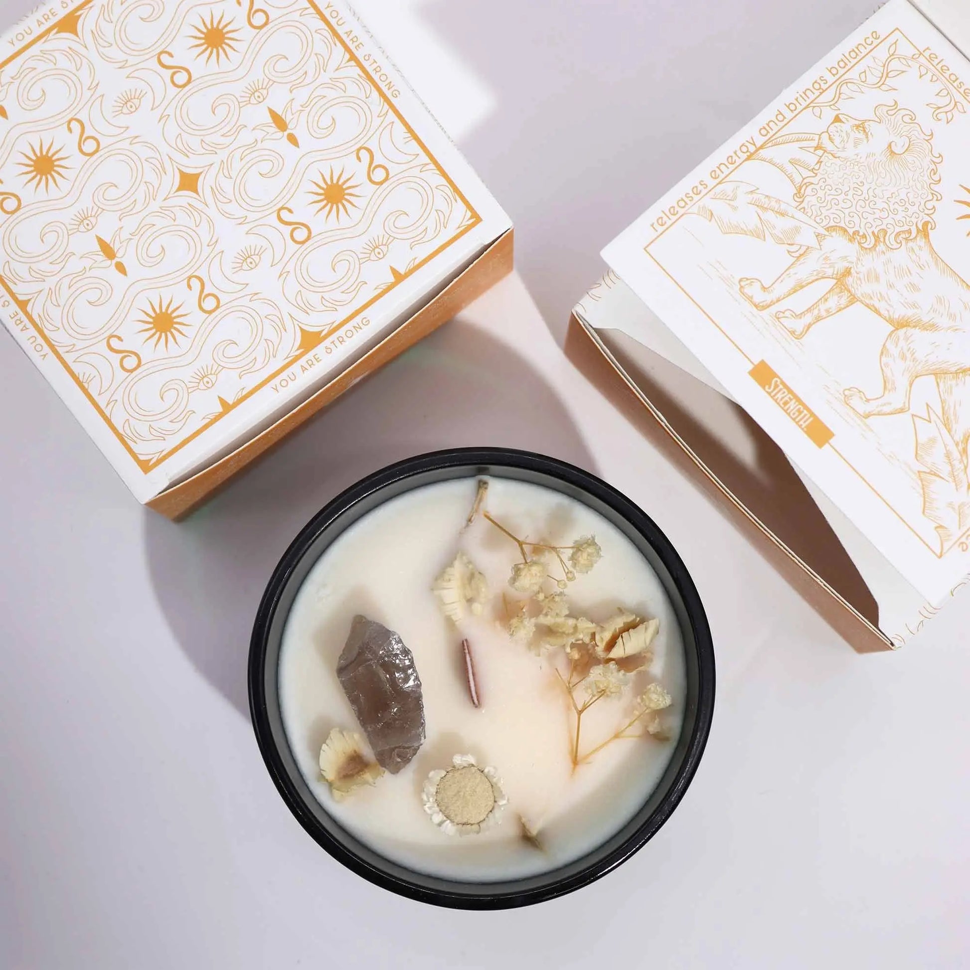 Hop Hare Crystal Magic Flower Candle - The Lion Ninja Aromatherapy