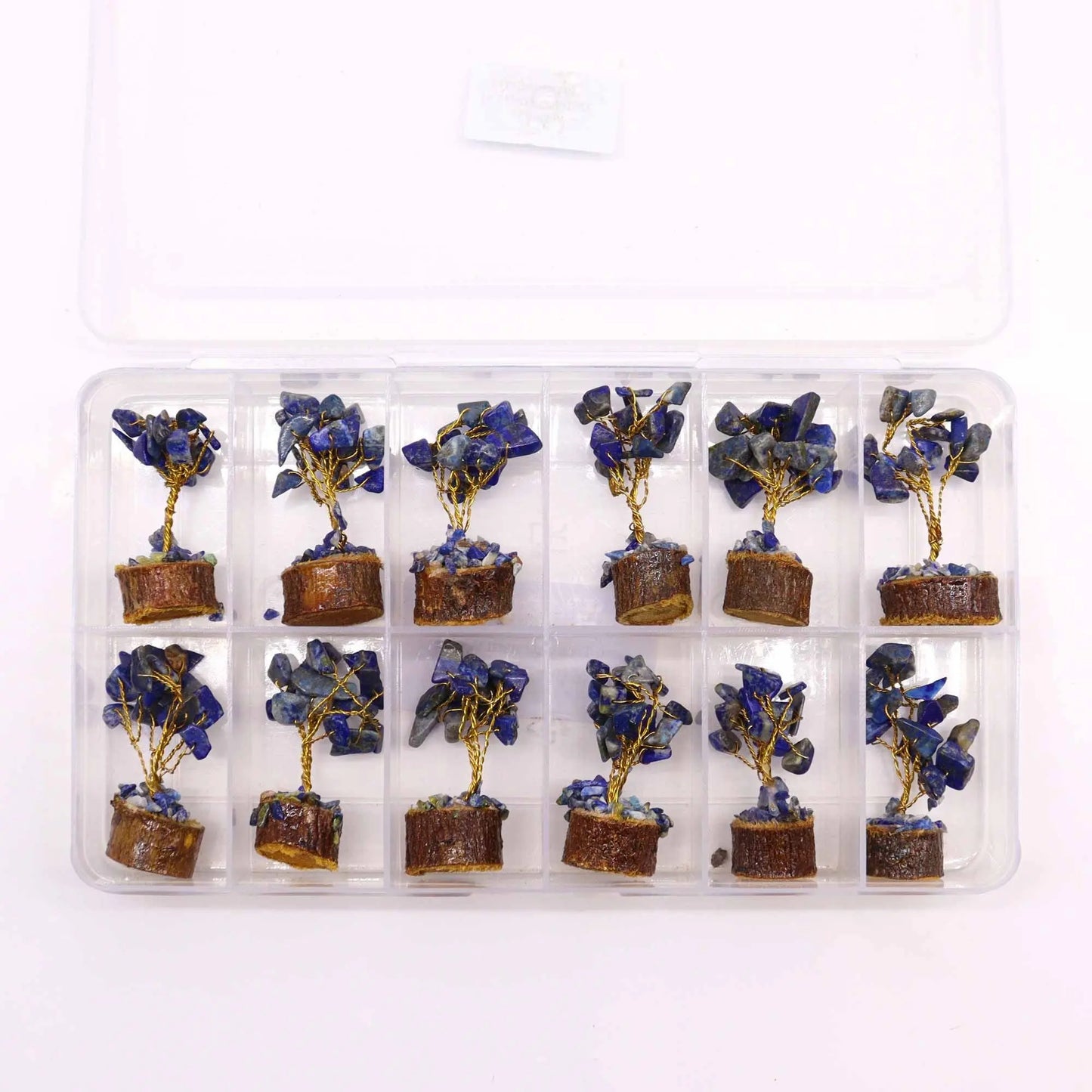 Mini Gemstone Tree On Wood Base - Sodalite (15 stones) Ninja Aromatherapy