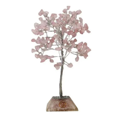 Gemstone Tree with Organite Base - 160 Stone - Rose Quartz Ninja Aromatherapy