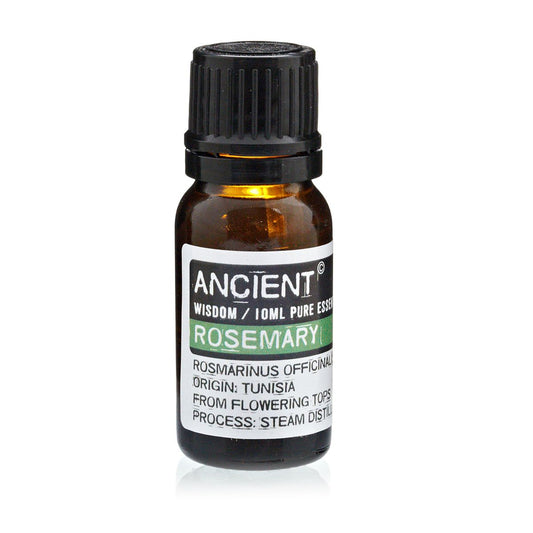 Rosemary Essential Oil 10ml Amber Glass Bottle with Built-In Drop Reducer – Stimulating and Revitalizing Aromatherapy