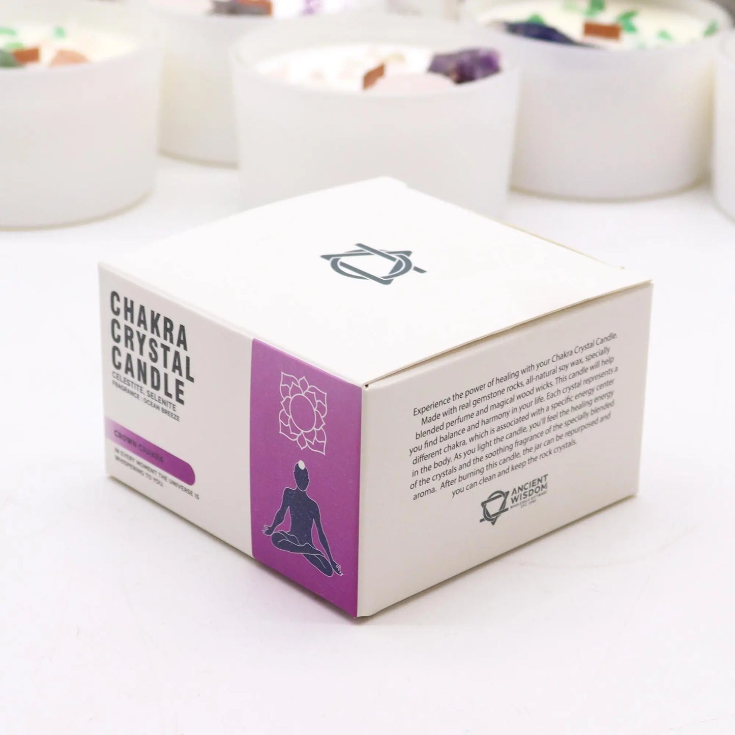 Chakra Crystal Candles - Crown Chakra Ninja Aromatherapy