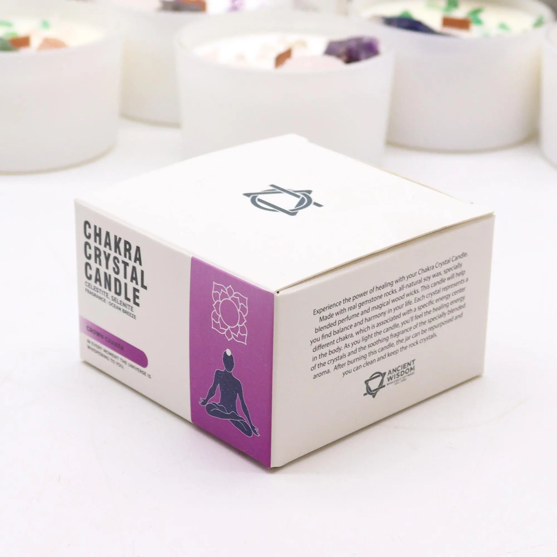 Chakra Crystal Candles - Crown Chakra Ninja Aromatherapy