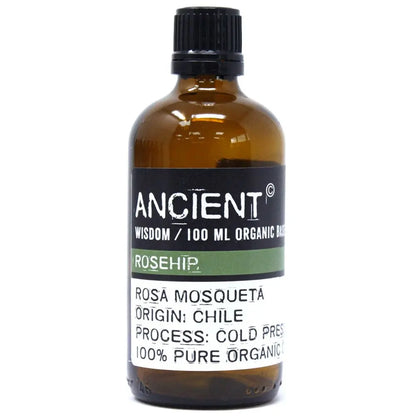 Rosehip carrier oil 100ml - pure natural base oil for aromatherapy, massage and skincare