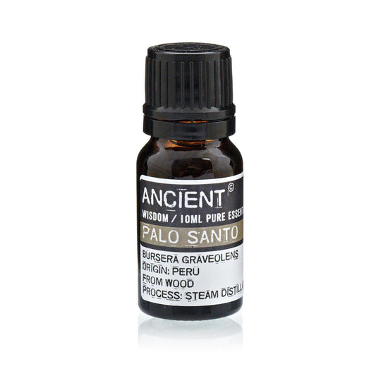 Palo Santo Essential Oil 10ml Amber Glass Bottle with Built-In Drop Reducer – Purifying and Calming
