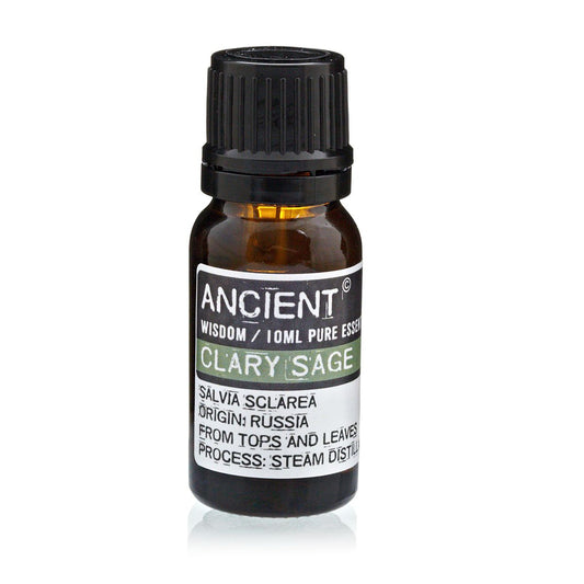 Clary Sage Essential Oil 10ml Amber Glass Bottle with Built-In Drop Reducer – Calming, Balancing and Women’s Health Support