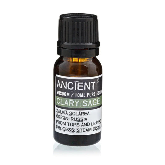 Clary Sage Essential Oil 10ml Amber Glass Bottle with Built-In Drop Reducer – Calming, Balancing and Women’s Health Support