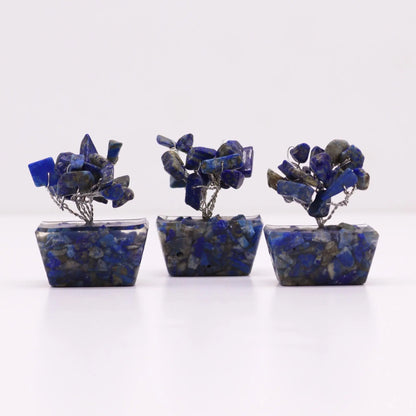 Mini Gemstone Tree On Orgonite Base - Sodalite (15 stones) Ninja Aromatherapy