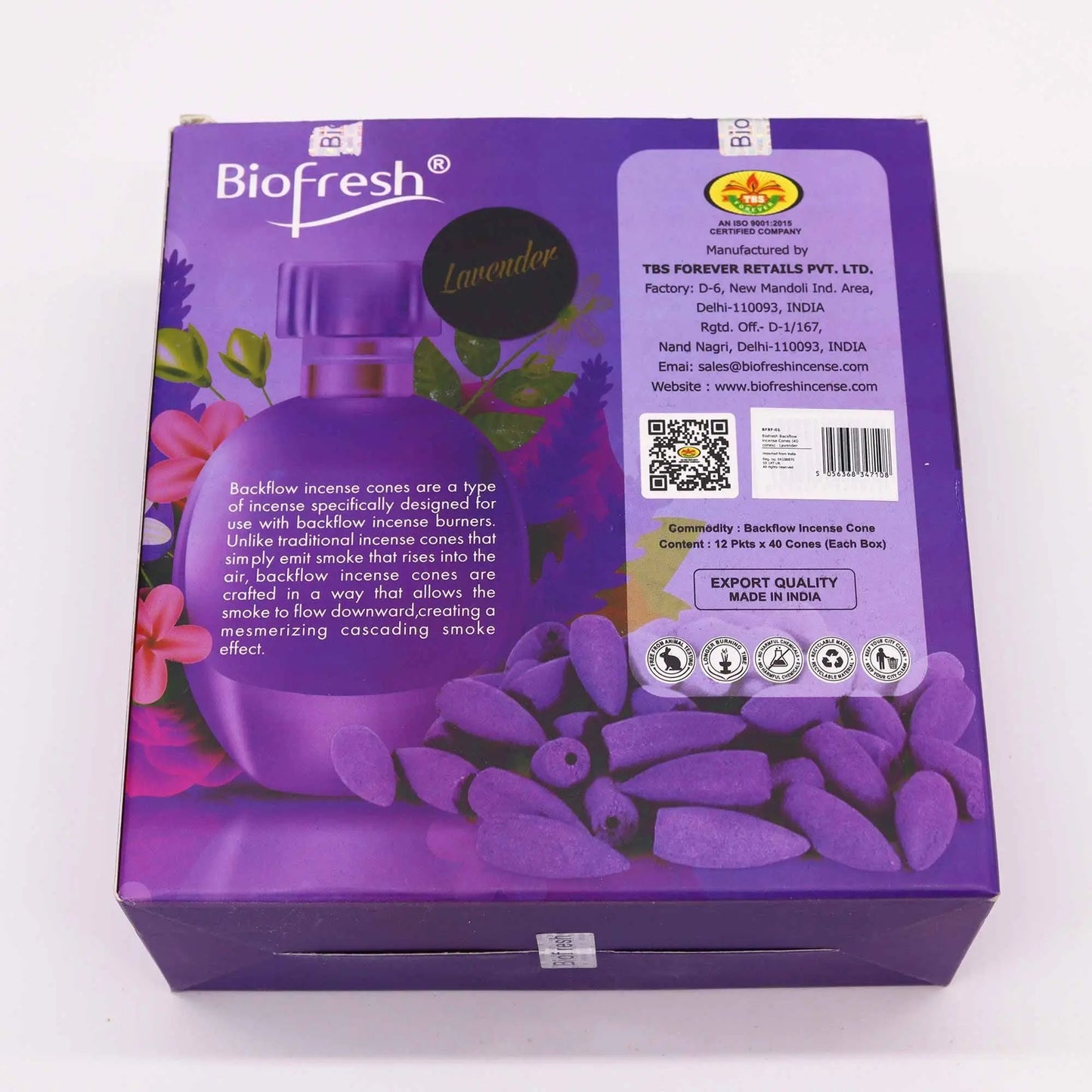Biofresh Backflow Incense Cones - Lavender Ninja Aromatherapy