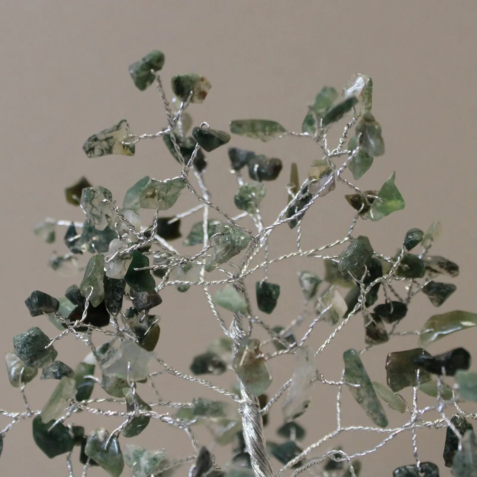 Gemstone Tree with Organite Base - 160 Stone - Moss Agate Ninja Aromatherapy