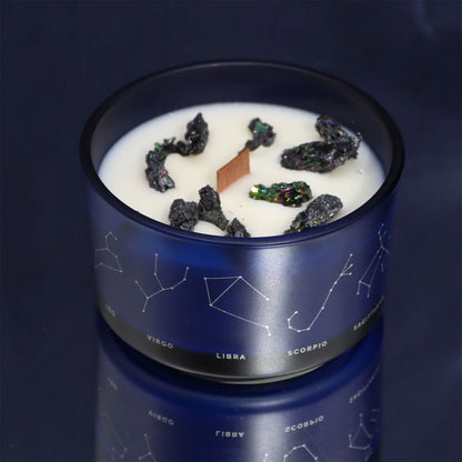 Zodiac Crystal Candle with Gemstone Bracelet - Cancer Ninja Aromatherapy