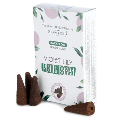 Plant Based Backflow Incense Cones - Violet Lilly by Ninja Aromatherapy incense cones for aromatherapy.