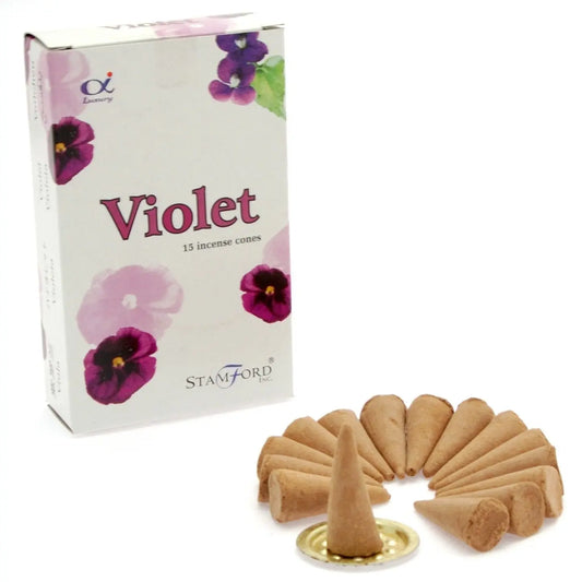 Violet Cones by Ninja Aromatherapy incense cones for aromatherapy.