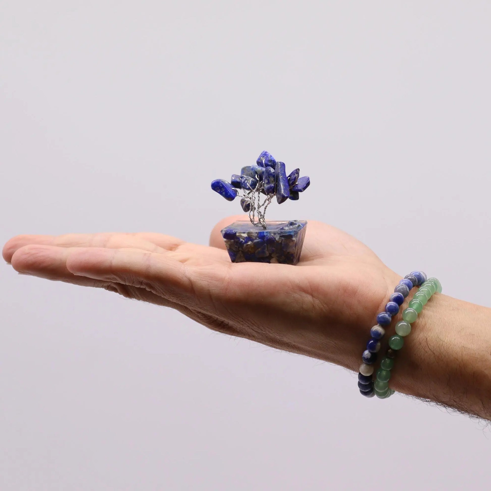 Mini Gemstone Tree On Orgonite Base - Sodalite (15 stones) Ninja Aromatherapy