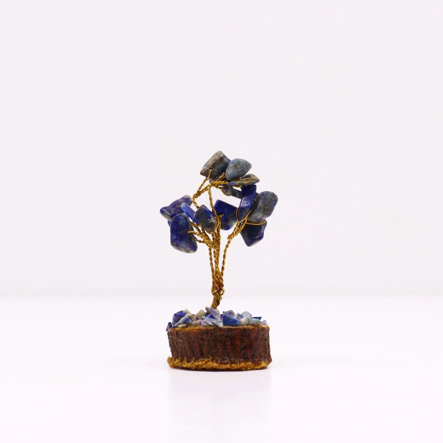 Mini Gemstone Tree On Wood Base - Sodalite (15 stones) Ninja Aromatherapy