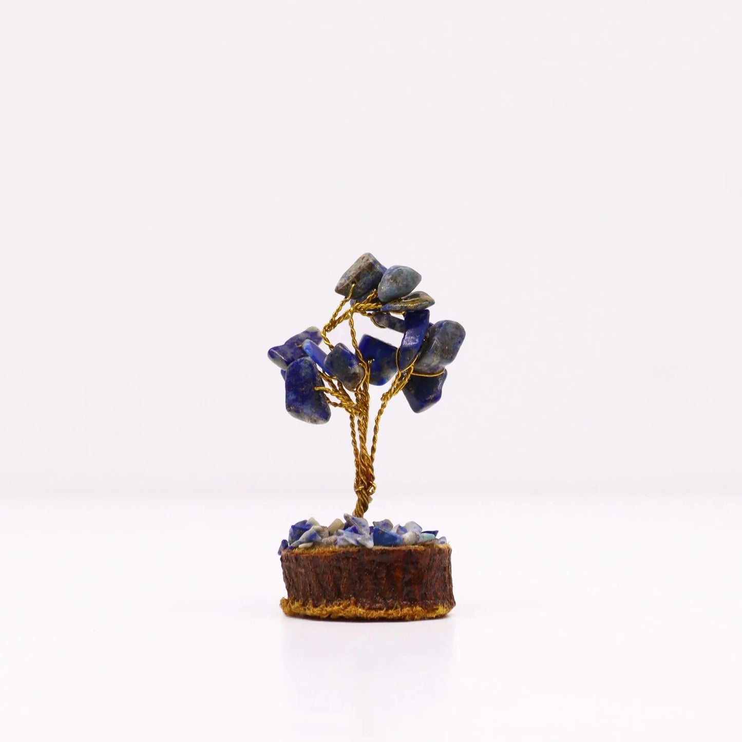 Mini Gemstone Tree On Wood Base - Sodalite (15 stones) Ninja Aromatherapy