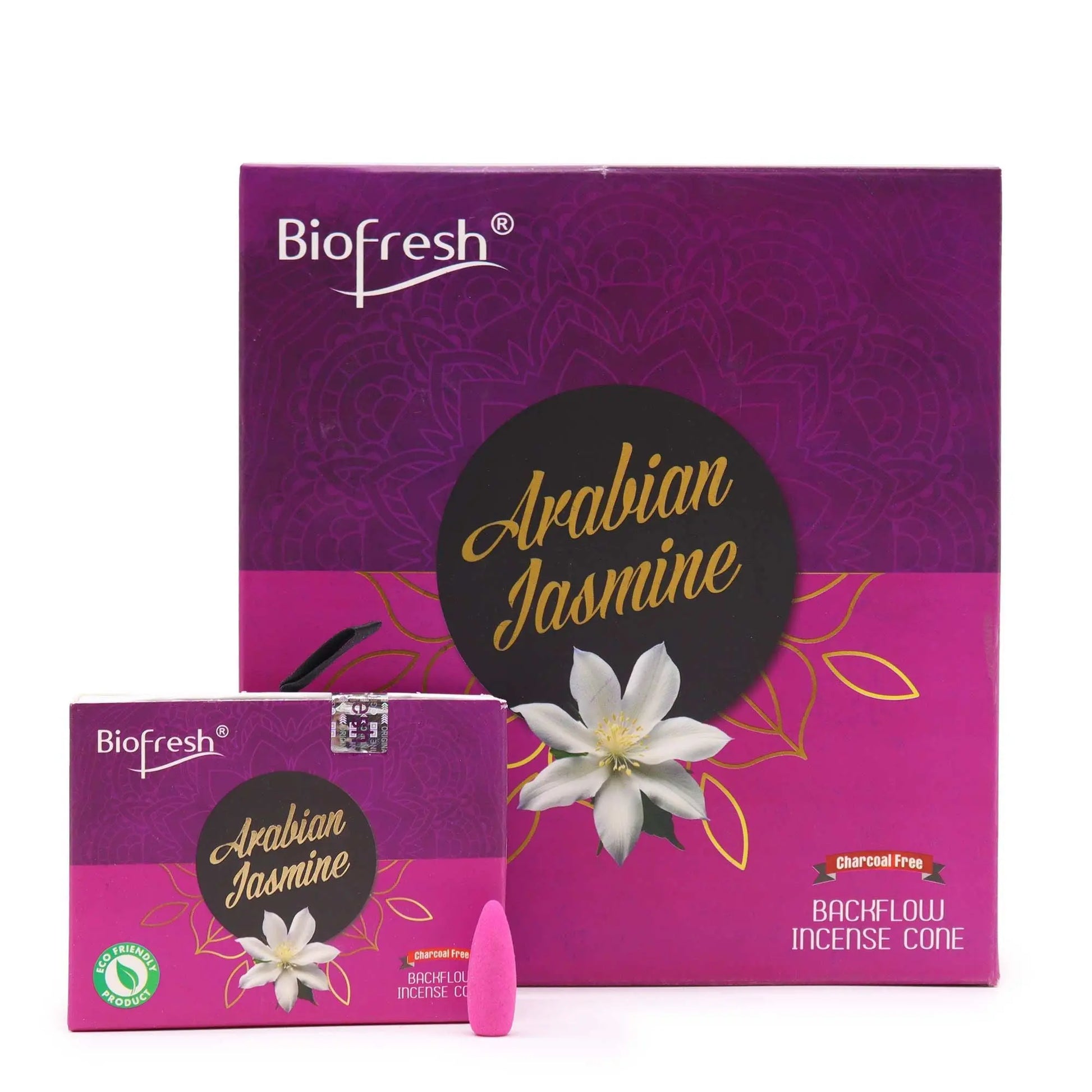 Biofresh Backflow Incense Cones - Arabian Jasmine by Ninja Aromatherapy incense cones for aromatherapy.