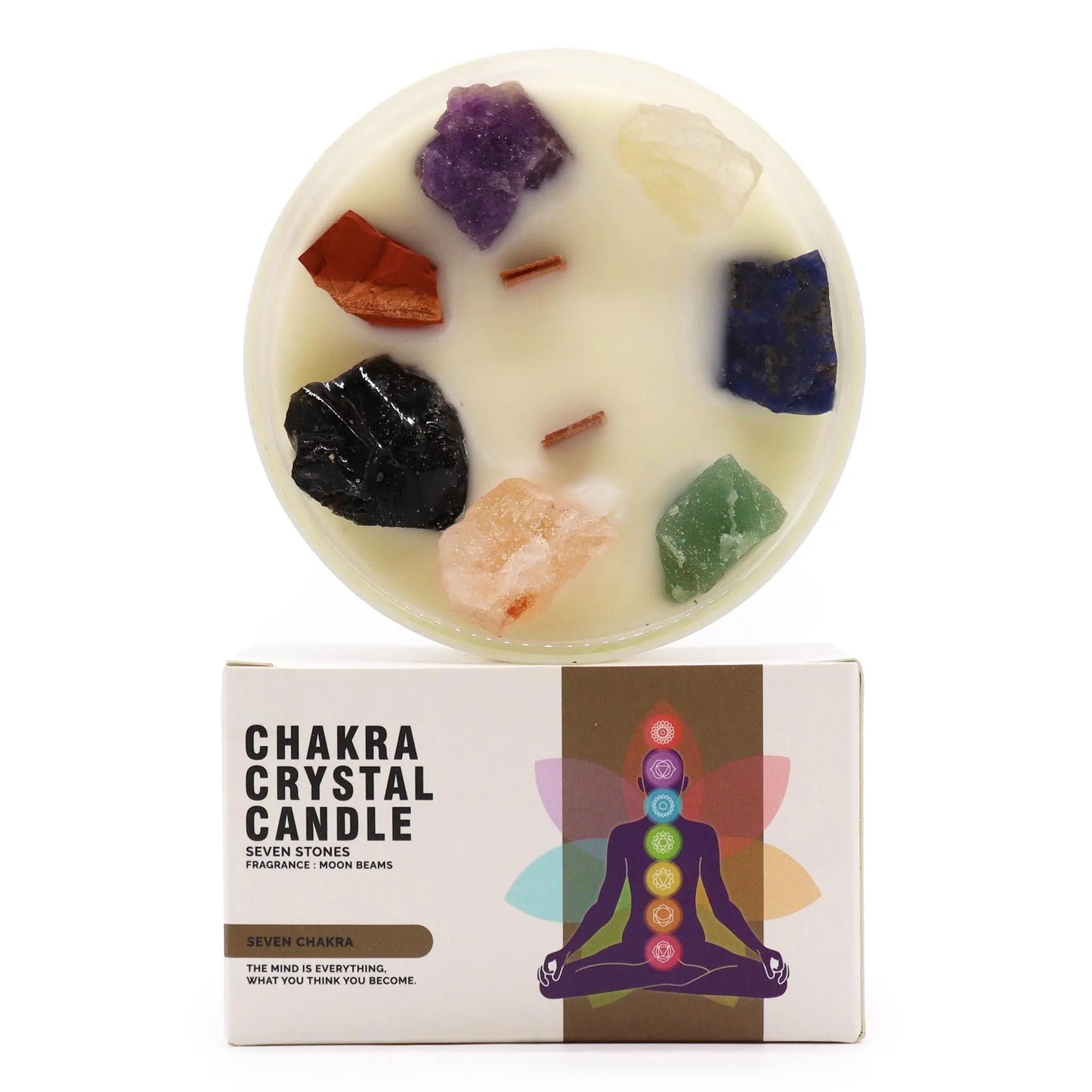 Third Eye Chakra Crystal Candle – Amethyst, 17hr Burn