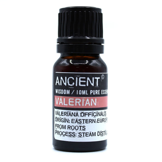 Valerian Essential Oil 10ml Amber Glass Bottle with Built-In Drop Reducer – Relaxation and Restful Sleep