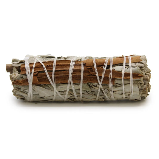 Smudge Stick - White Sage & Cinnamon 10cm - Smudge Sticks - individually wrapped high quality product