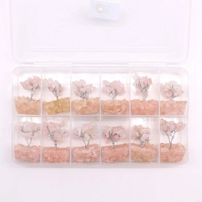 Mini Gemstone Tree On Orgonite Base - Rose Quartz (15 stones) Ninja Aromatherapy