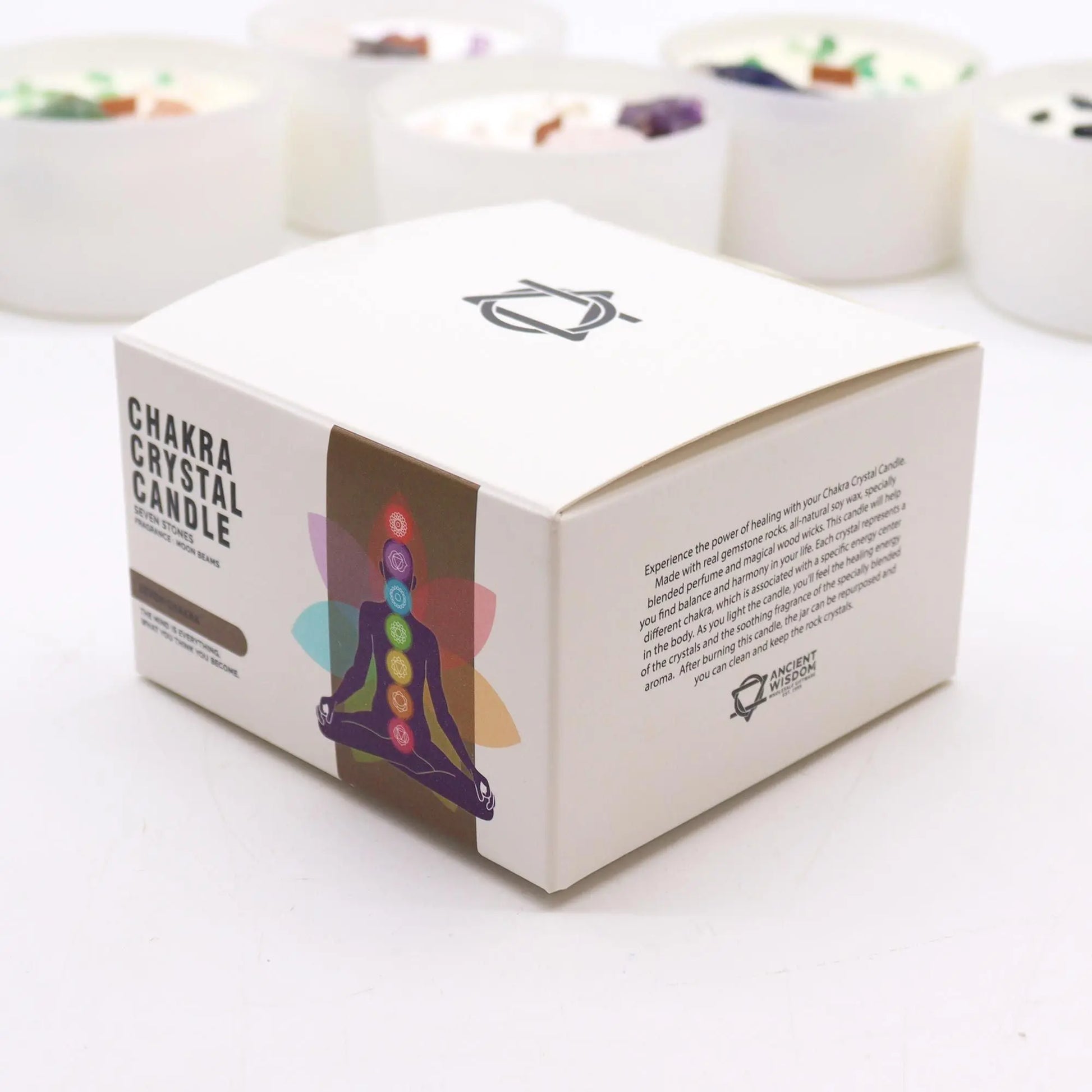Large Chakra Crystal Candles - Seven Charkra Ninja Aromatherapy