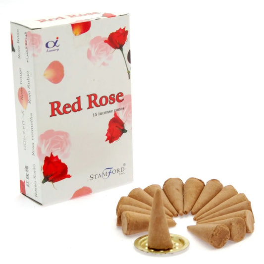 Red Rose Cones by Ninja Aromatherapy incense cones for aromatherapy.