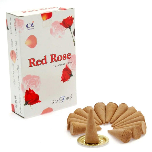 Red Rose Cones by Ninja Aromatherapy incense cones for aromatherapy.