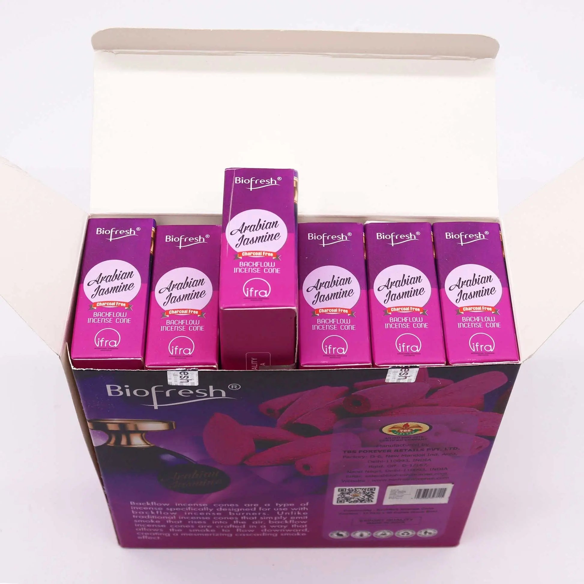 Biofresh Backflow Incense Cones - Arabian Jasmine Ninja Aromatherapy