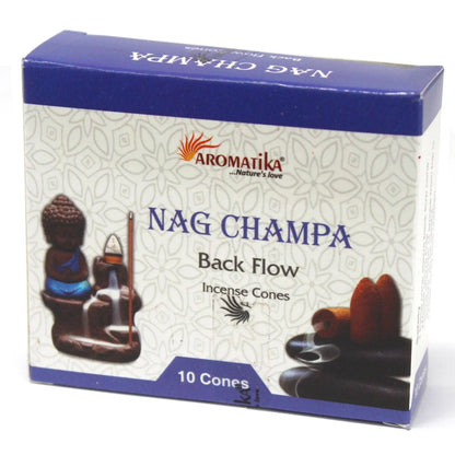Aromatica Backflow Incense Cones - Nag Champa by Ninja Aromatherapy incense cones for aromatherapy.