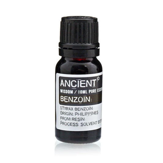 Benzoin Essential Oil 10ml (Dilute/DPG) Amber Glass Bottle with Built-In Drop Reducer – Comforting and Skin Healing