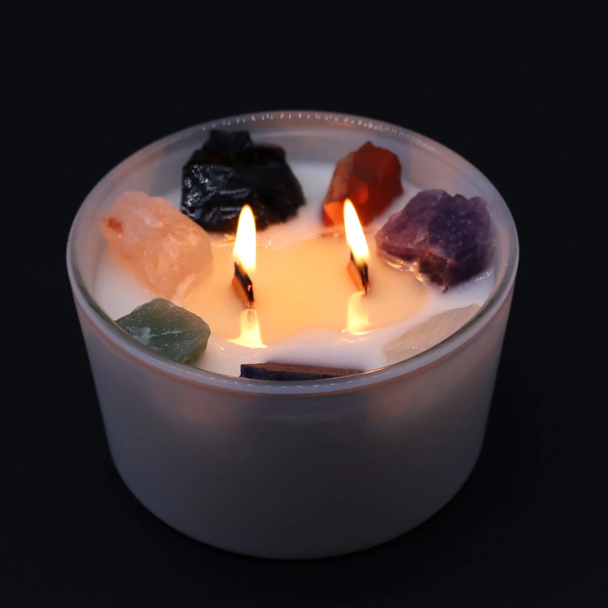 Large Chakra Crystal Candles - Seven Charkra Ninja Aromatherapy