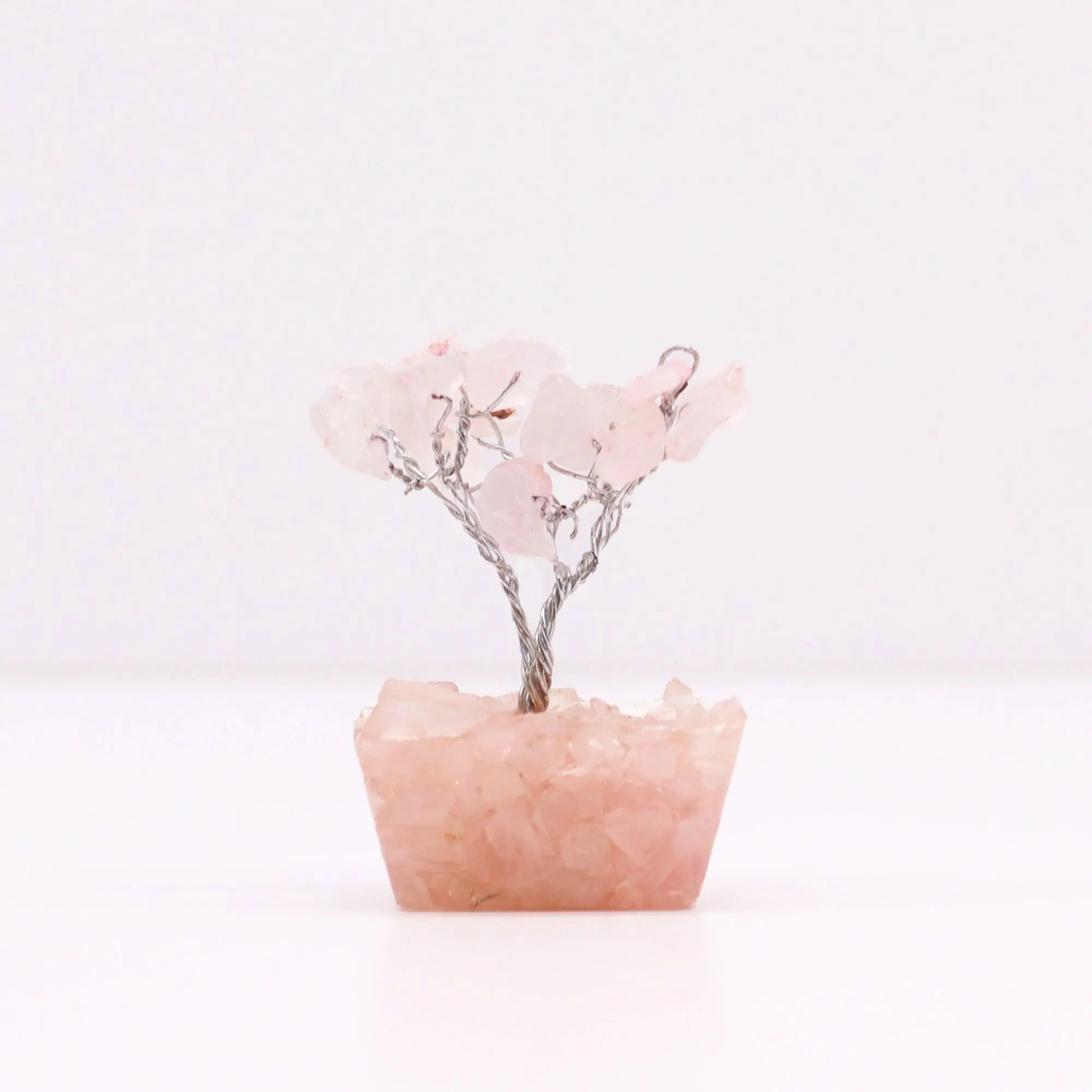 Mini Gemstone Tree On Orgonite Base - Rose Quartz (15 stones) Ninja Aromatherapy