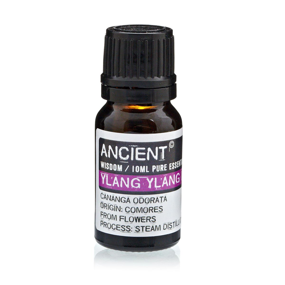 Ylang Ylang III Essential Oil 10ml Amber Glass Bottle with Built-In Drop Reducer – Relaxing, Uplifting and Aphrodisiac