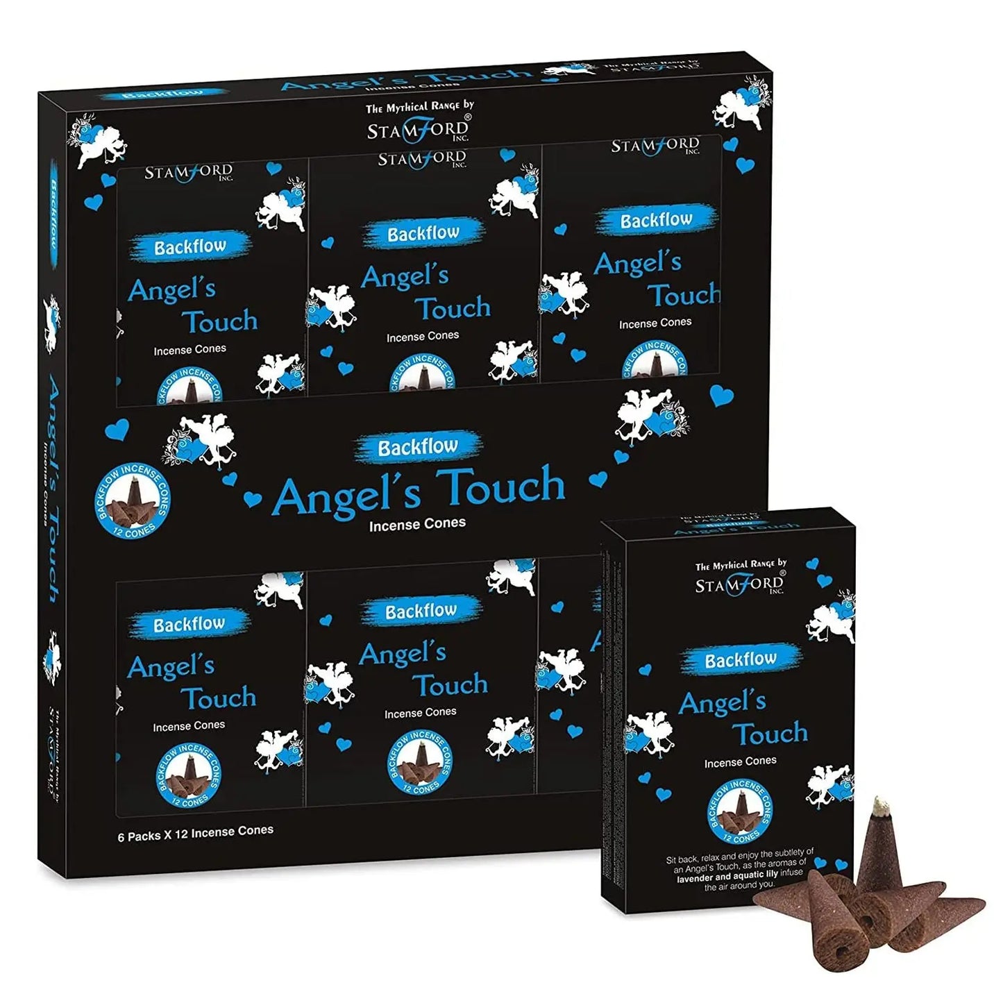 Mythical Backflow Cones - Angel Touch by Ninja Aromatherapy incense cones for aromatherapy.