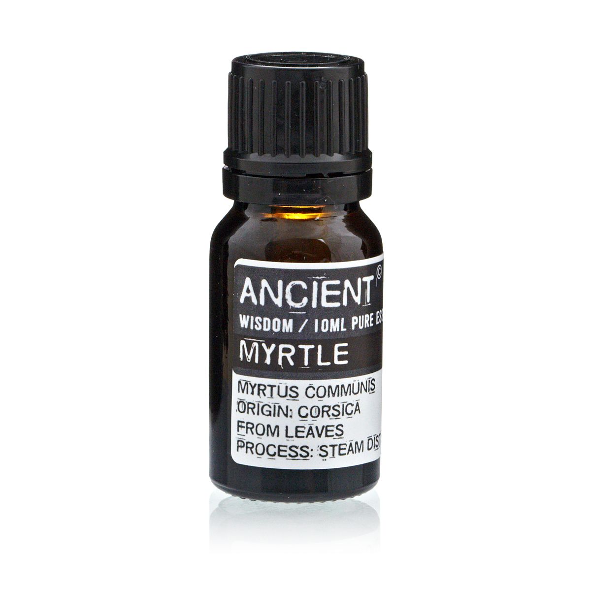 Myrtle Essential Oil 10ml Amber Glass Bottle with Built-In Drop Reducer – Respiratory and Skin Support