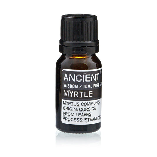 Myrtle Essential Oil 10ml Amber Glass Bottle with Built-In Drop Reducer – Respiratory and Skin Support