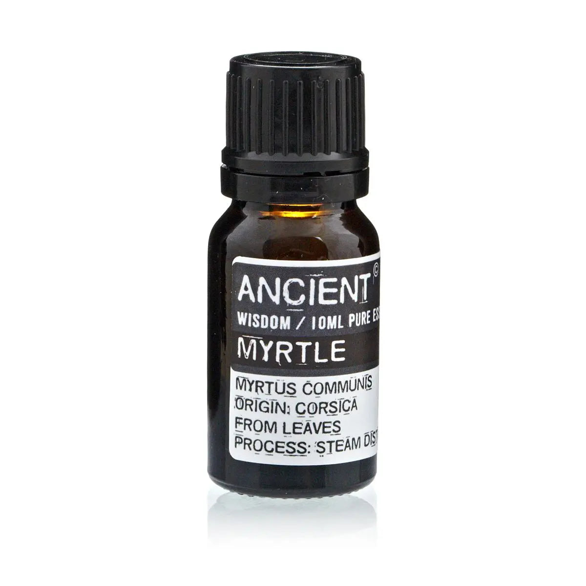 Myrtle Essential Oil 10ml Amber Glass Bottle with Built-In Drop Reducer – Respiratory and Skin Support