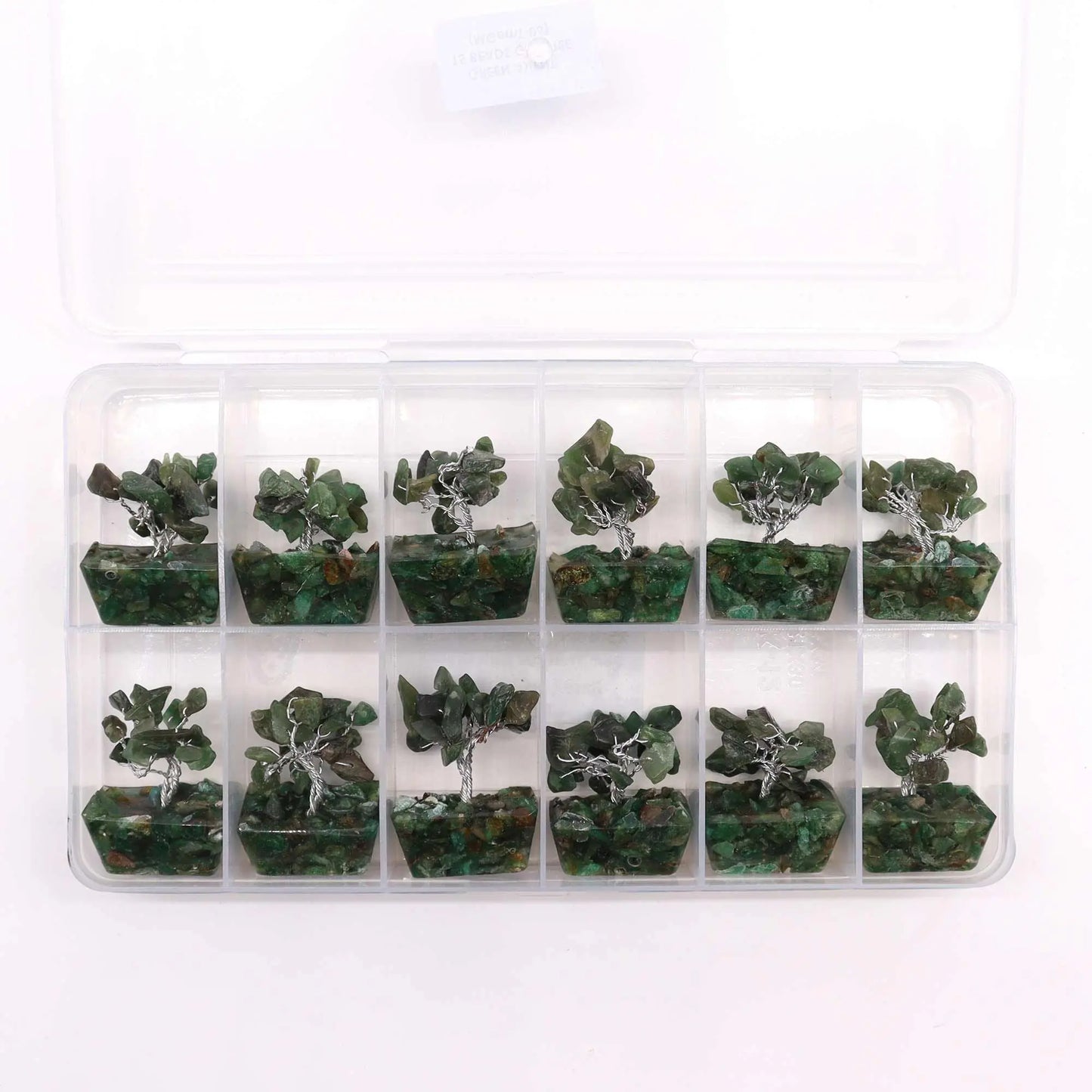 Mini Gemstone Tree On Orgonite Base - Green Aventurine (15 stones) Ninja Aromatherapy